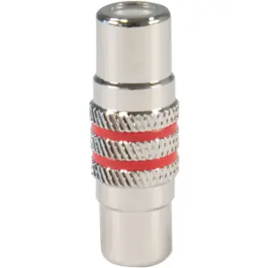 União adaptador RCA fêmea-fêmea - metal [vermelho]