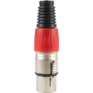Ficha Cannon (XLR) hembra 3 pines para cable - Rojo