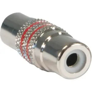 União adaptador RCA fêmea-fêmea - metal [vermelho]