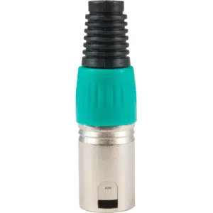 Ficha Cannon (XLR) macho 3 pines para cable - Verde