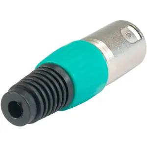Ficha Cannon (XLR) macho 3 pines para cable - Verde