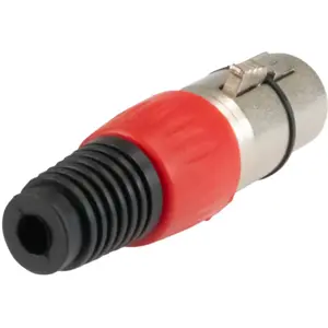 Ficha Cannon (XLR) hembra 3 pines para cable - Rojo
