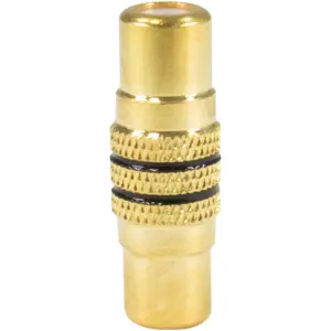 União adaptador RCA fêmea-fêmea - metal GOLD [Preto]