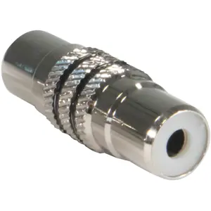 União adaptador RCA fêmea-fêmea - metal [Preto]