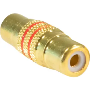 União adaptador RCA fêmea-fêmea - metal GOLD [vermelho]