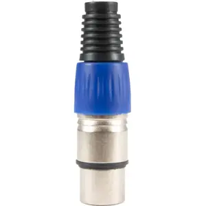 Ficha Cannon (XLR) fêmea 3 pinos para cabo - Azul