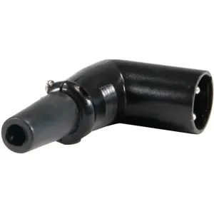 Ficha Cannon (XLR) 3 pines macho  90º - metal - negro