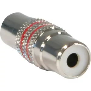 União adaptador RCA fêmea-fêmea - metal [vermelho]