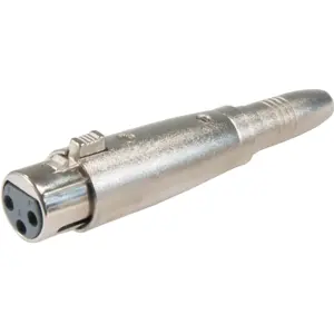 Adaptador Jack6.3 fêmea - Cannon (XLR) 3 pinos fêmea - Stereo