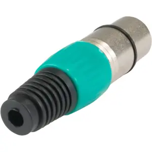 Ficha Cannon (XLR) hembra 3 pines para cable - Verde