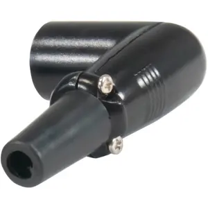 Ficha Cannon (XLR) 3 pines macho  90º - metal - negro
