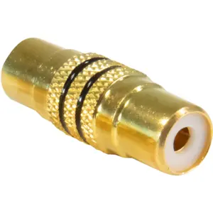 União adaptador RCA fêmea-fêmea - metal GOLD [Preto]