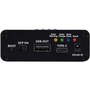 Powerbank para IoT com entrada solar MPPT (6-24V) + USB-C in/out + USB-A 5V 3A - p/ 3×18650
