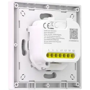 Interruptor de parede inteligente duplo (2 Gang) Zigbee 100-240V~ 8A (sem Neutro)
