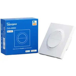 Interruptor de parede inteligente duplo (2 Gang) Wi-Fi Matter 110-240V~ 10A