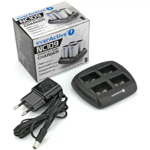 Cargador para 1-4 baterías de 9V NiMH