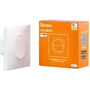 Interruptor de parede inteligente duplo (2 Gang) Zigbee 100-240V~ 8A (sem Neutro)