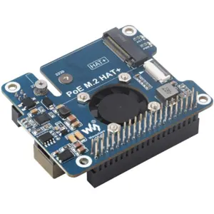 Placa HAT+ com PoE e Interface M.2 NVMe PCIe para Raspberry Pi 5