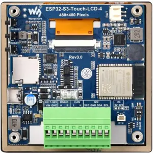 Placa de Desenvolvimento ESP32-S3 com Ecrã Tátil 4'', Wi-Fi, BLE 5, CAN, RS485 e I2C