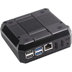 Caixa de alumínio para Raspberry Pi 5 c/ ventoinha e suporte SSD M.2 NVMe