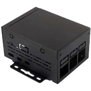 Caixa de calha DIN ou Parede p/ Raspberry Pi 5 e Ethernet/USB HAT+ – metálica