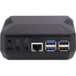 Caixa de alumínio para Raspberry Pi 5 c/ ventoinha e suporte SSD M.2 NVMe