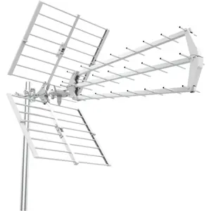 Antena TDT de Exterior UHF (470-698MHz) com Filtro LTE/5G e Ganho até 20dB