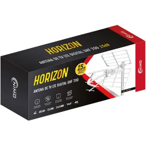 Antena TDT de Exterior UHF (470-698MHz) com Filtro LTE/5G e Ganho até 15dB
