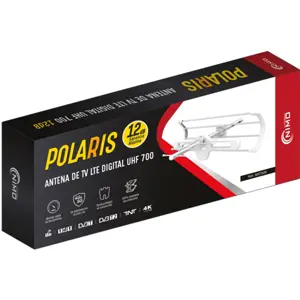 Antena TDT de Exterior UHF (470-698MHz) com Filtro LTE/5G e Ganho até 12dB