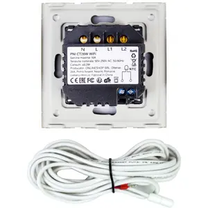 Termostato inteligente WiFi de pisos radiantes / Termoacumuladores - 10A (compatível c/ Tuya)