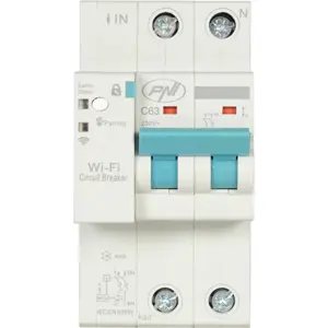 Disjuntor automático inteligente WiFi ajustável de 1 a 63A (compatível com Tuya)