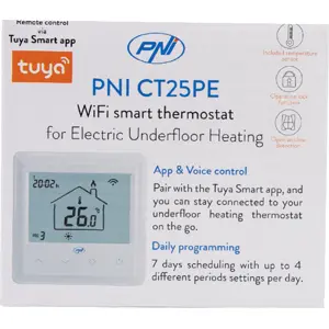 termostato inteligente Wi-Fi de piso radiante / Termoacumuladores 16A (compatível c/ Tuya)
