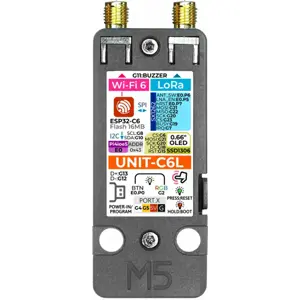 Módulo de comunicação LoRa c/ ESP32-C6, Wi-Fi 6, OLED 0.66' p/ Meshtastic