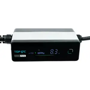 Carregador portátil para EV c/ display + Wi-Fi + BT - trifásico 6-16A 11kW - CEE 16A - Tipo 2 - IP65 - 5.6m - Powered by Shelly