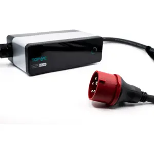 Carregador portátil para EV c/ display + Wi-Fi + BT - trifásico 6-16A 11kW - CEE 16A - Tipo 2 - IP65 - 5.6m - Powered by Shelly