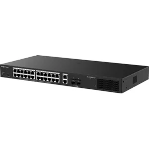 Switch 26P Gigabit 10/100/1000Mbps (24 PoE+) + 2x SFP montável em rack