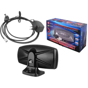 Antena TV Terrestre amplificada de interior TDT VHF/UHF 28dB