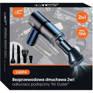 Aspirador/Soprador de ar portátil a bateria 70W 5000Pa 4000mAh (c/ 4 ponteiras)