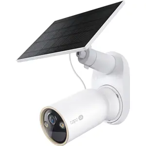 Câmara IP (Wi-Fi) Bullet 4K 8MP 3.17mm c/ bateria, IR 15m, Luz LED e painel solar - IP66
