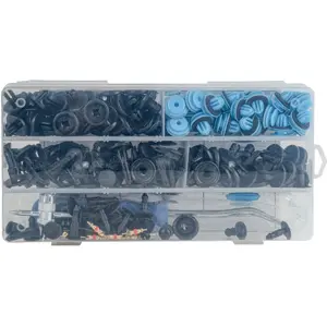 Kit de molas de fixação em plástico, válvulas e ferramentas (148 pcs)