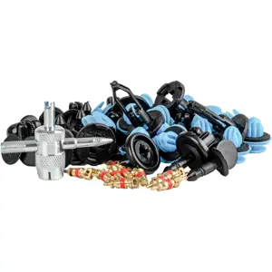 Kit de molas de fixação em plástico, válvulas e ferramentas (148 pcs)