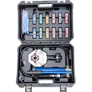 Alicate hidráulico de cravar para mangueiras A/C 8T + 7 matrizes
