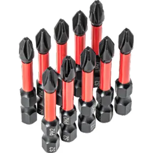 Conjunto de bits PH2 1/4'' 50mm (10 unid.)