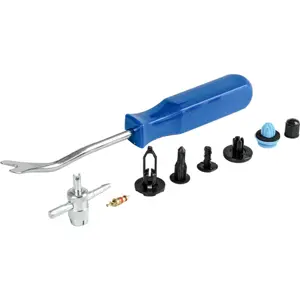 Kit de molas de fixação em plástico, válvulas e ferramentas (148 pcs)