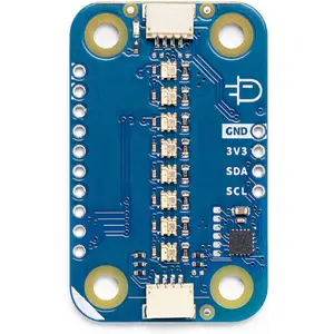 Módulo com 8 LEDs RGB Endereçáveis e Conetores Qwiic (I²C)
