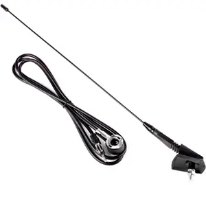 Antena auto-rádio AM/FM universal exterior 410mm c/ base fixação no tejadilho