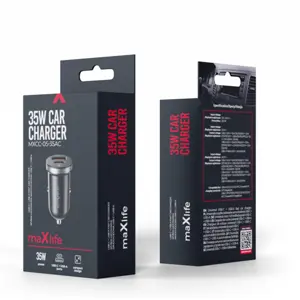 Carregador de Isqueiro (12..24VDC) USB-A QC + USB-C PD 35W