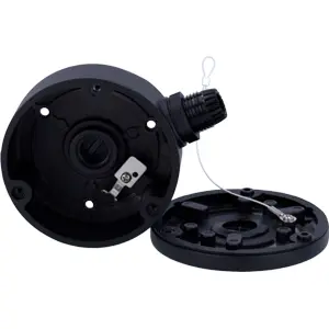 Caixa de conexões p/ câmaras Dome ou Bullet Ø100x43mm - preta