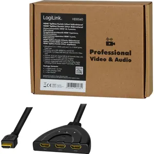 Comutador HDMI 4K/30Hz bidireccional  (1x3 ou 3x1)