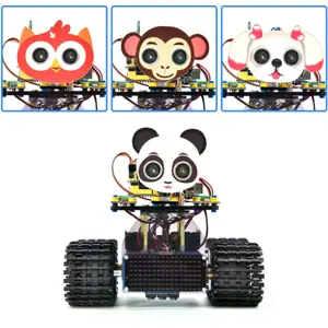 Kit de Robot Tanque de Lagartas para Aprendizagem de Programação Arduino/KidsBlock
